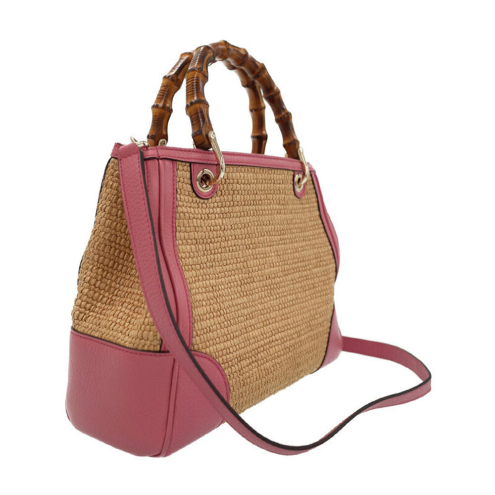 Gucci 2way Bamboo Bag Leather Shopper Tote